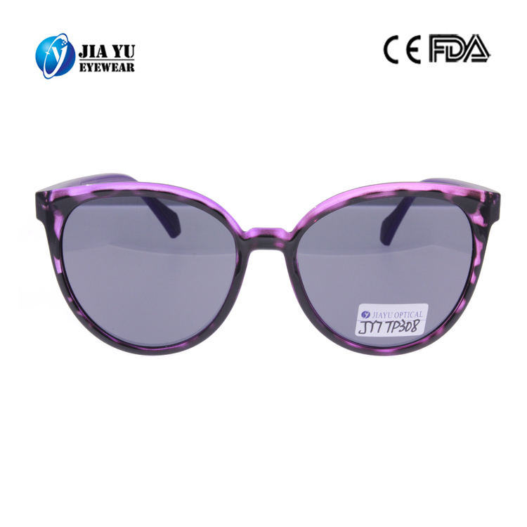 Leopard Print Sunglasses for Women, TR90, Purple, Polarized, 6C