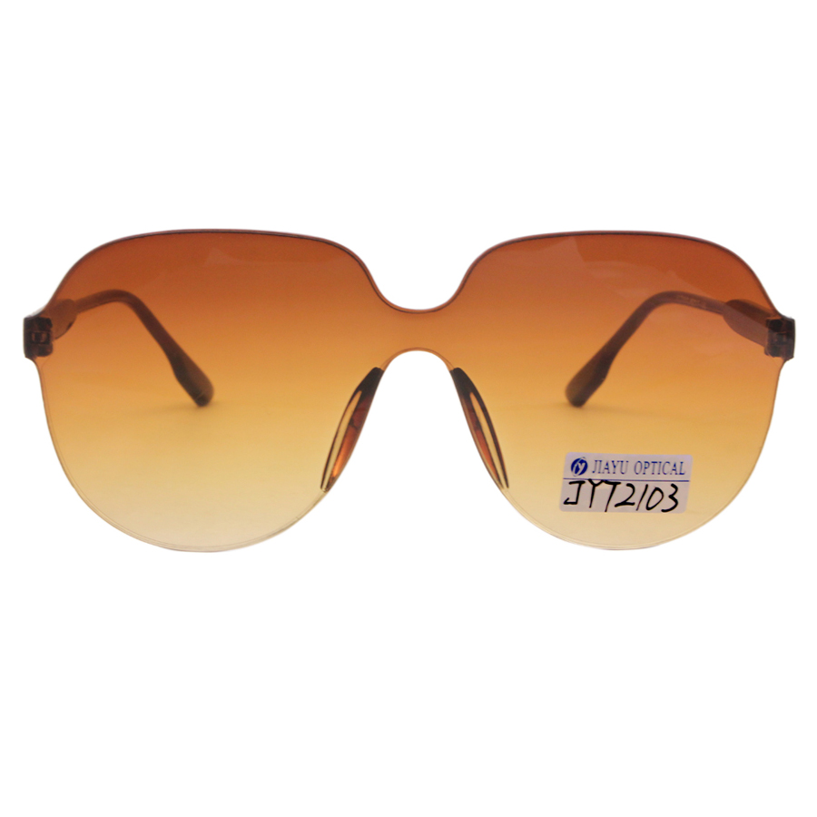 Men Oversized Retro Fashion One Piece Custom Logo Sunglasses