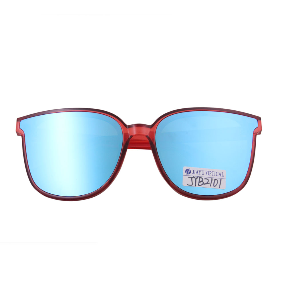 Fashion Red Border UV400 Polarized Mirrored Girl Sunglasses