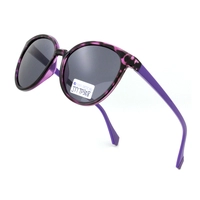 Leopard Print Sunglasses for Women, TR90, Purple, Polarized, 6C
