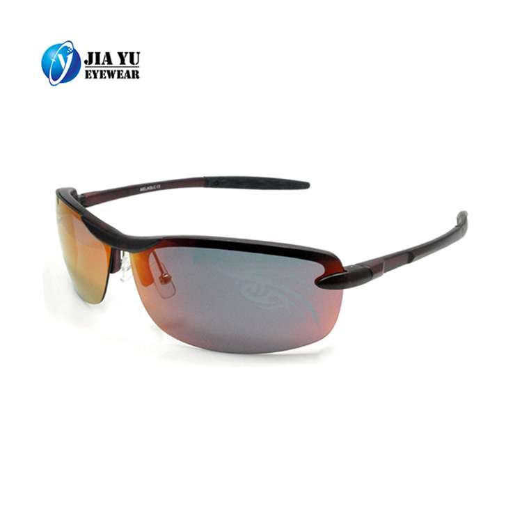 Frameless Straight Arms Light-weight Cycling Sports Sunglass with Interchangeable Lens