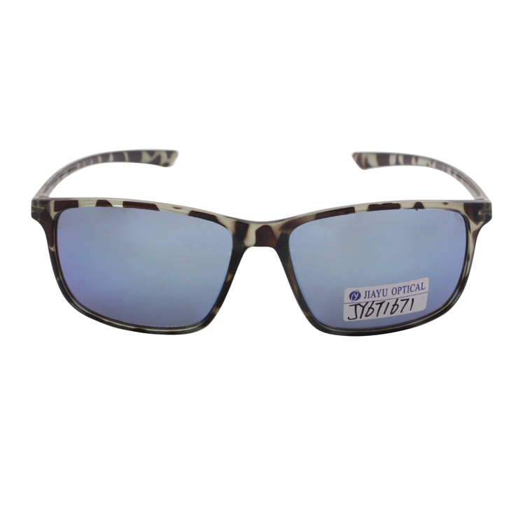 New Designer Retro Square Fashion Mirrored UV400 Polarized Plastic Sunglasses with Logo