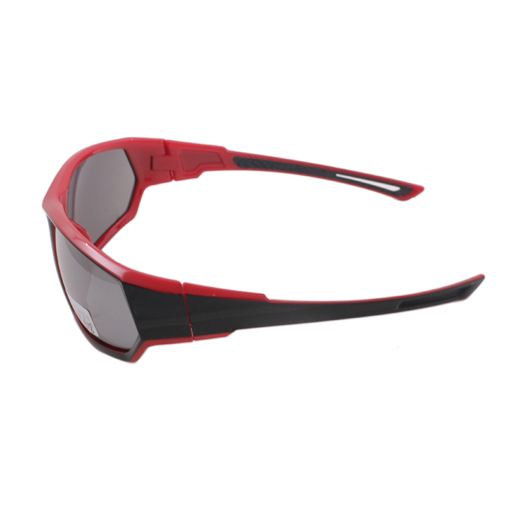 OEM Brand Full Rim Black Red Frame Polarized Sports Sun Glasses