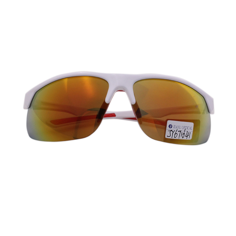 UV400 Protection White Half Frame Outdo Sports Sunglasses For Men