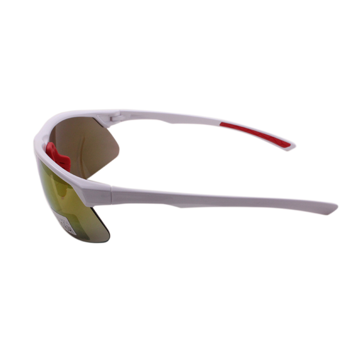 UV400 Protection White Half Frame Outdo Sports Sunglasses For Men