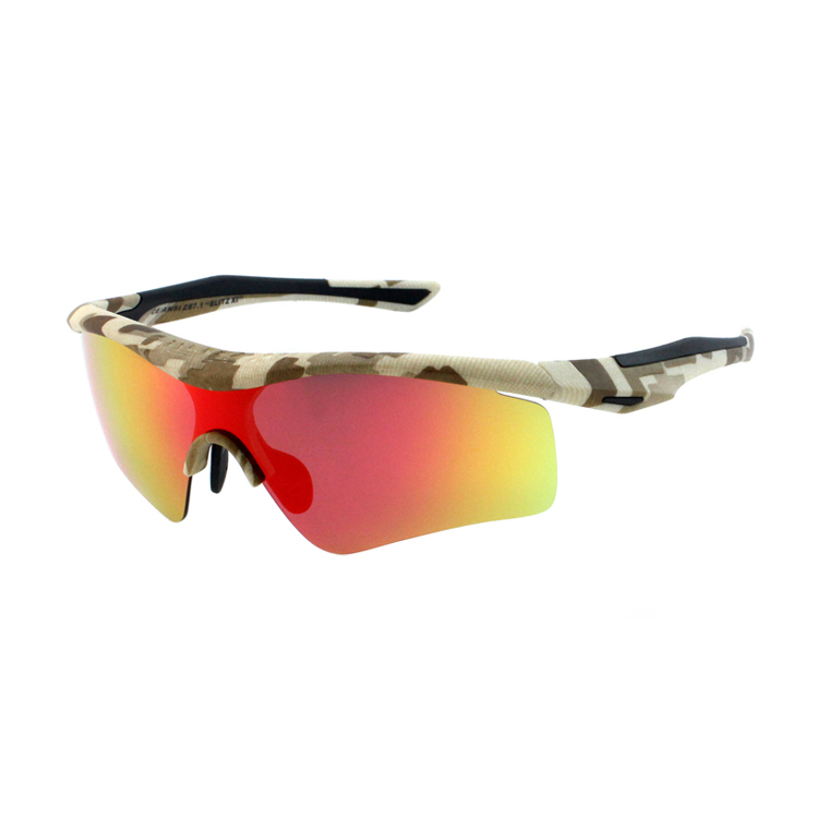 Mirror Lens Cycling Spotrs Sunglasses, Sports Style, Half Rim, Custom