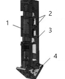 Clamping structure at the end of the first arm