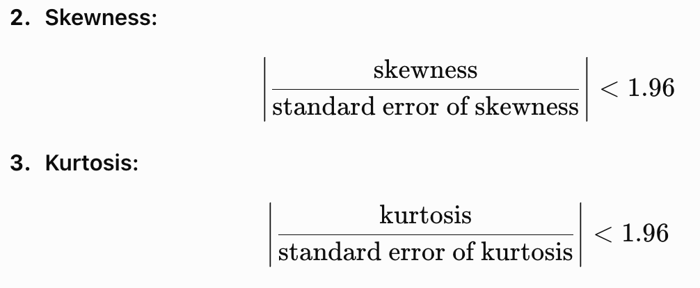 Skewness and Kurtosis