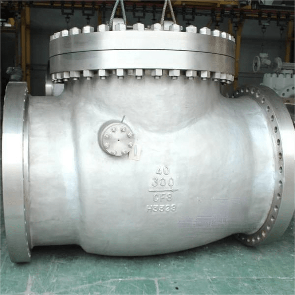 Válvula de retención oscilante con brida, ASTM A351 CF8, 40 pulgadas, 300 LB