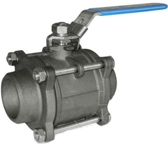 5 Inch DN125 ASTM A216 WCB Ball Valve, 3 PCS, API 608, 6D