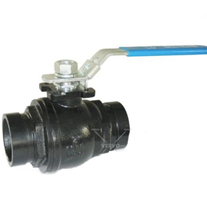 Válvula de bola ASTM A216 WCB 2PC, API 608, 2 pulgadas, DN50, 1000PSI