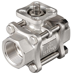 Stainless Steel 3PC Ball Valve, A351 CF8M, DN8-DN100, PN63