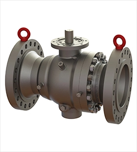 2PCS Casting Trunnion Mounted Ball Valve