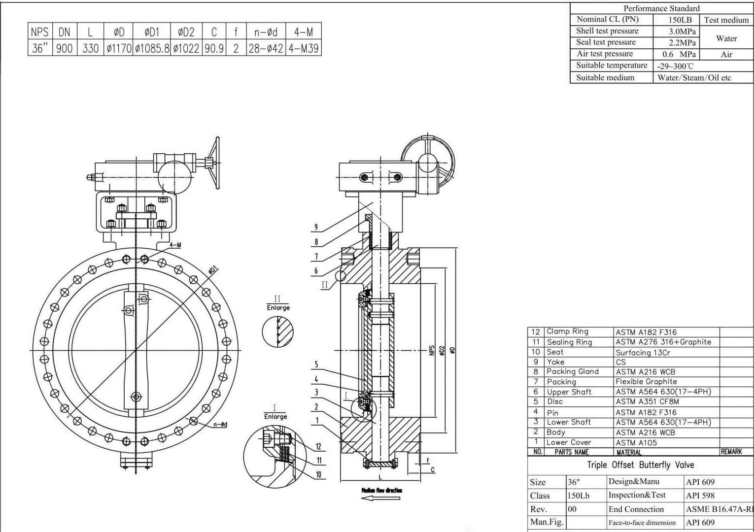 Triple Offset Butterfly Valve