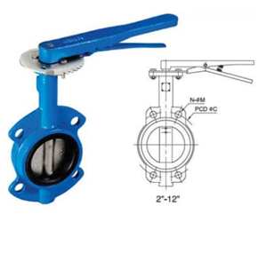 Wafer Resilient Seated Butterfly Valve, Ductile Iron