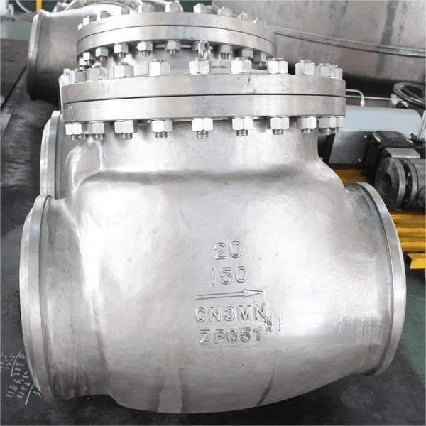 Válvula de retención oscilante de 20 pulgadas y 150 lb, acero aleado CN3MN, API 6D