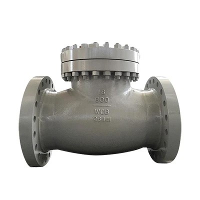 Válvula de retención oscilante API 6D, ASTM A216 WCB, 18 pulgadas, 600 libras, RF