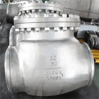 20 Inch 150 LB Swing Check Valve, Alloy Steel CN3MN, API 6D