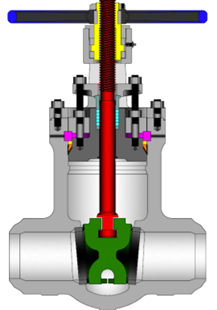 Válvula de compuerta con sello de presión API 600, ASTM A217 WC6, WC9, C12A
