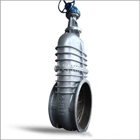 Válvula de compuerta ASTM A216 WCB, DIN 3352, DN1400, PN6, caja de cambios