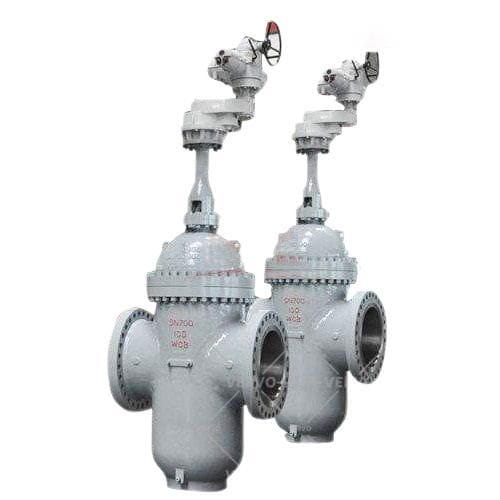 Válvula de compuerta deslizante paralela, ASTM A216 WCB, 28 IN, 600 LB, RF