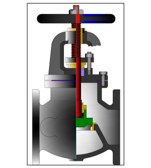 ASTM A126 Grade B Globe Valve, 2-12IN, CL125, Bolted Bonnet