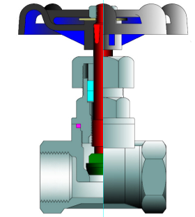 ASTM A351 CF8M Globe Valve, DN8-DN50, Threaded Bonnet, Ends