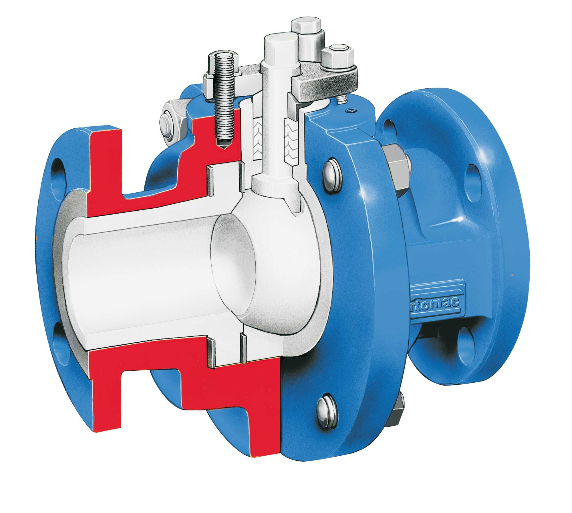 Ceramic Lined Valve Structure Drawing