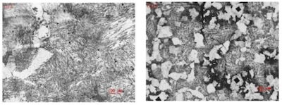 Metallographic structure of valve V1 Metallographic structure of valve V1