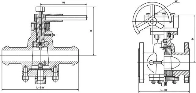 Lubricated Plug Valves Structure Drawing