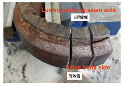 Sampling locations on the valve body Sampling locations on the valve body