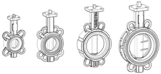 Drawing for Butterfly Valves