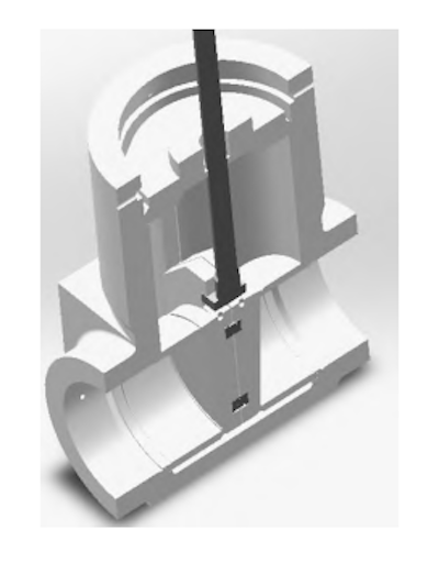Assembly drawing of the gate valve model Assembly drawing of the gate valve model
