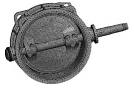 DN2500 butterfly valve finite element model DN2500 butterfly valve finite element model