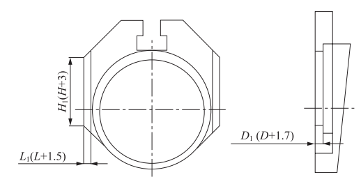 Schematic of the optimized guide rail structure on the gate Schematic of the optimized guide rail structure on the gate