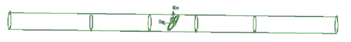 Three-dimensional model of the butterfly valve flow passage Three-dimensional model of the butterfly valve flow passage