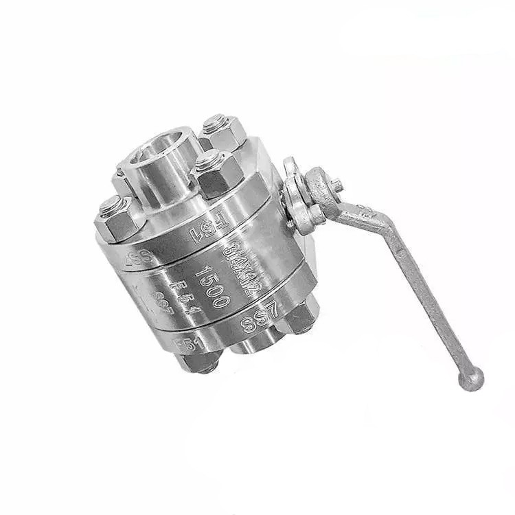 API 608 Ball Valve, ASTM A182 F51, 3/4 * 1/2 Inch, 1500 LB