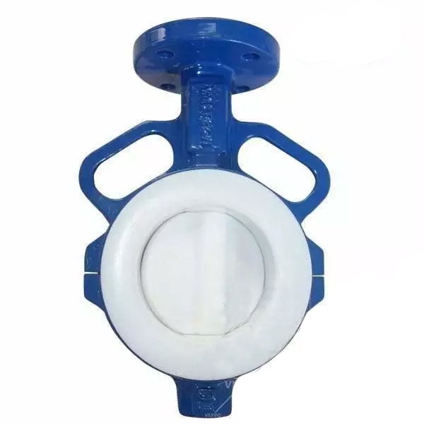 PTFE Lined Butterfly Valve, Cast Iron GGG40, 3 Inch, 150 LB