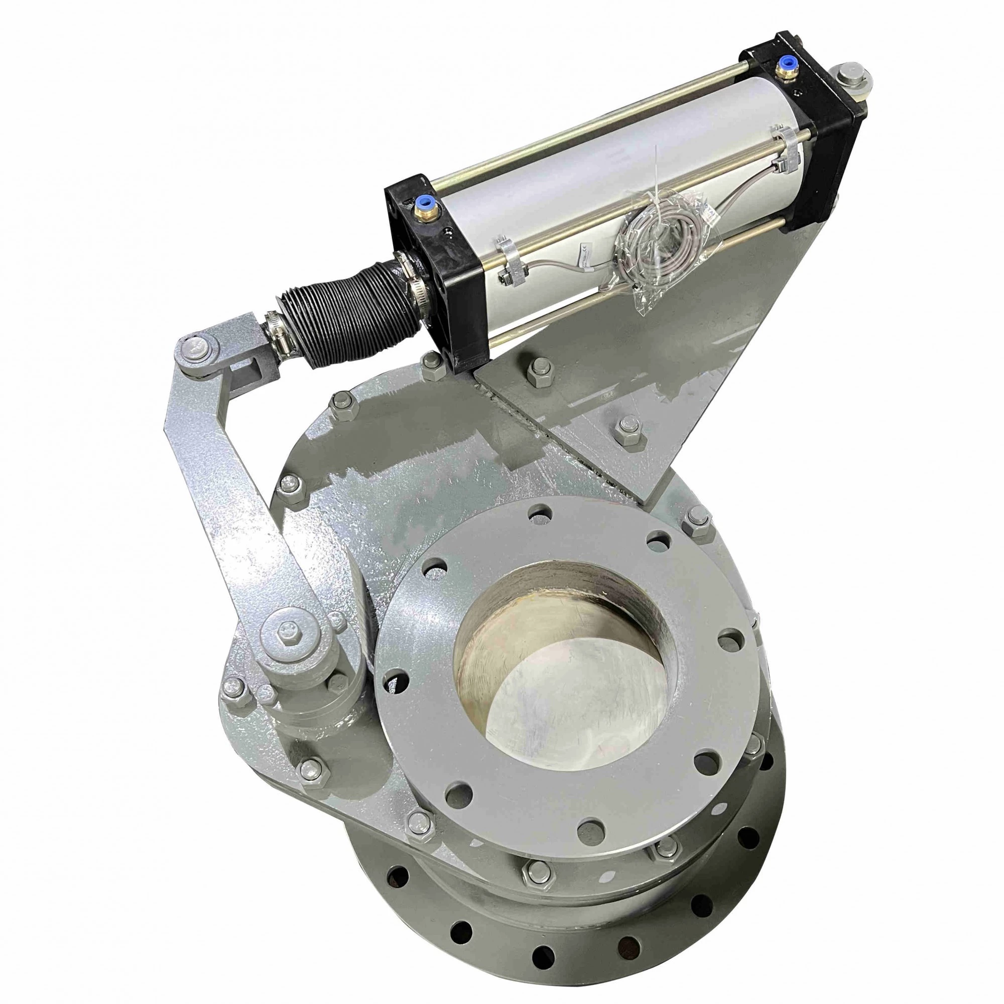 Válvula rotativa revestida em cerâmica, ASTM A216 WCB, DN80, PN10, RF