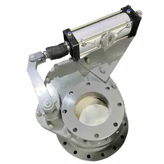 Ceramic Lined Rotary Valve, ASTM A216 WCB, DN80, PN10, RF