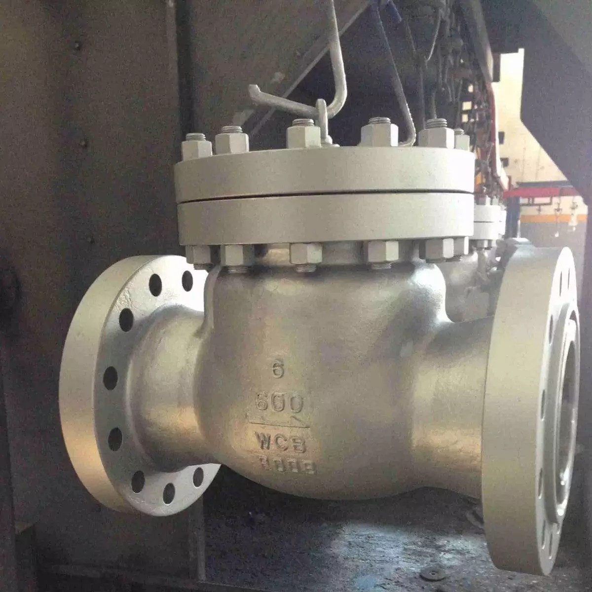 API 600 Swing Check Valve, ASTM A216 WCB, 6 Inch, 600 LB, RF