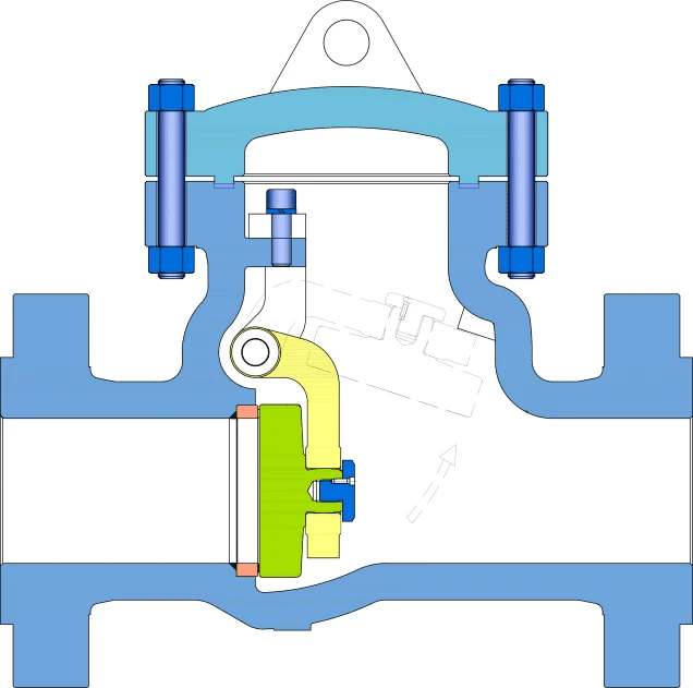 API 6D Swing Check Valve, UNS N08031, 10 Inch, Class 150 LB