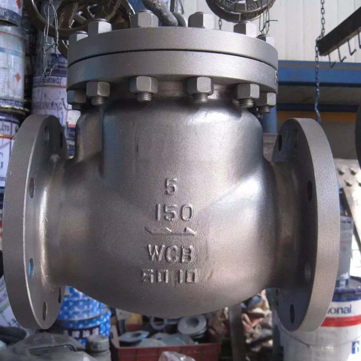 BS 1868 Swing Check Valve, ASTM A216 WCB, 5 Inch, 150 LB, BW