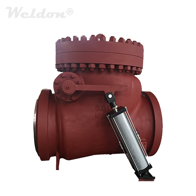 Swing Check Valve with Cylinder, WCB, API 6D, 30 Inch, 600 LB, RF