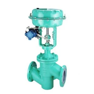 Válvula de controle de globo revestido ptfe pfa, A352 LCB, 16 polegadas, 300 LB