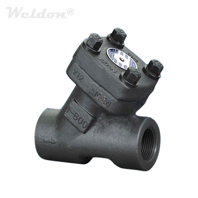 Y Type Check Valve, BB, ASTM A105N, 1 Inch, Class 800, Thread End