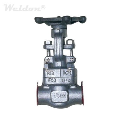 ASTM A182 F53 Gate Valve, 1/2 Inch, 1500 LB, Bolted Bonnet, SW End