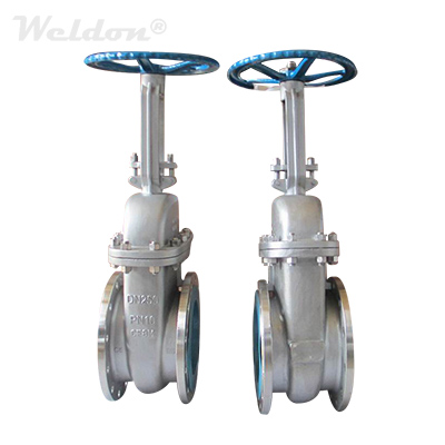 DIN 3352 F4 FTF Gate Valve, 1.4408, DN250, PN10, EN10213-4, RF