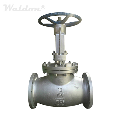 10 Inch Globe Valve, Rising Stem, ASTM A216 WCB, Class 150, BB, RF