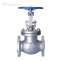 4 Inch Globe Valve, ASTM A216 WCB, Class 150 LB, RF Flanged Ends